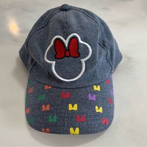 Disney junior Minnie denim baseball cap / hat in as new condition!